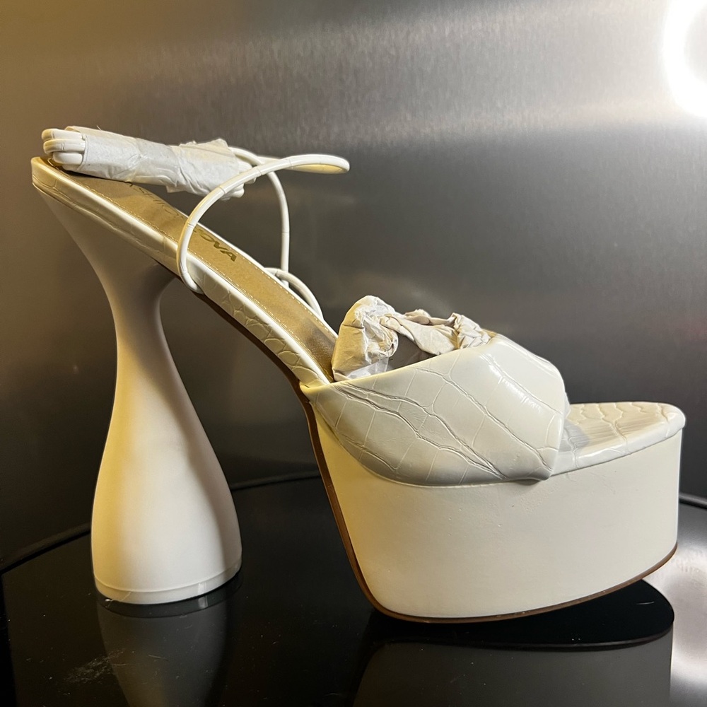 Elegant White Platform Heels